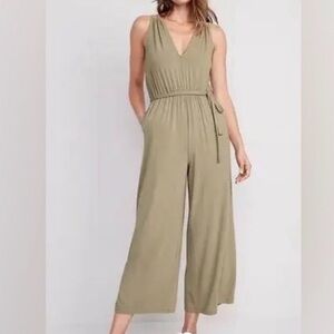 Sleeveless Double-Strap Ankle-Length Jumpsuit